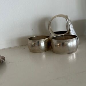 Vintage Sterling Napkin Ring Set of 4